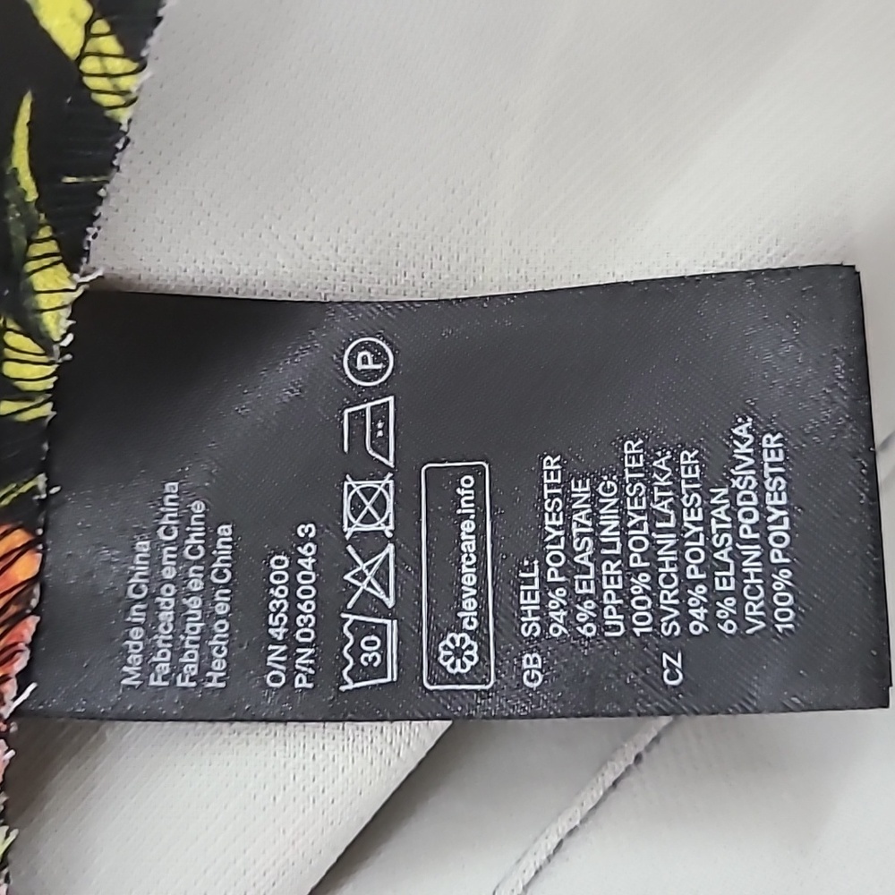 H&M Women's Black & Cream Floral Strappy Form Fitting Midi Dress - Size 8 - Picture 11 of 11